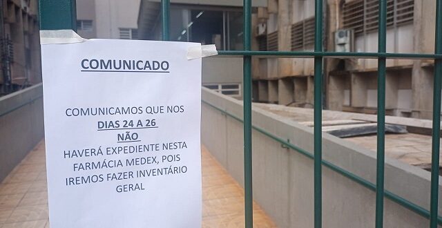 A059 – MEDEX de Assis fecha três dias para inventário geral